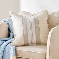 Indra Cashmere Blue Linen Cushion