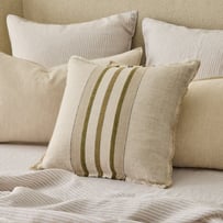 Indra Olive Linen Cushion
