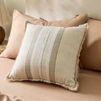 Indra White Linen Cushion