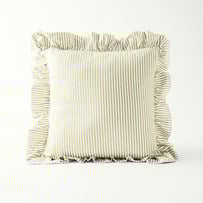 Claire Spring Green Stripe Cushion