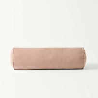 Belgian Vintage Washed Linen Bolster Cushion Pink Glow