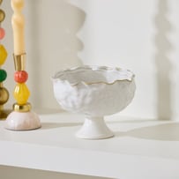 Marine White Fluted Pedestal Bowl