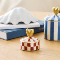 Heart Red Short Trinket Canister