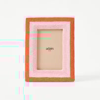 Amalfi Orange, Pink & White Beaded Portrait Frame