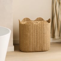 Macey Natural Divided Laundry Storage