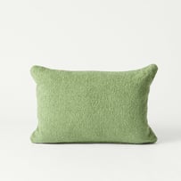 Boucle Leaf Green Cushion