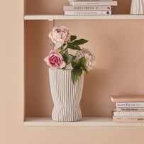 Lino Tall Off White & Beige Pot