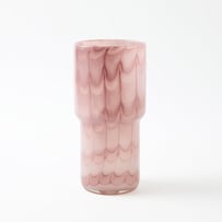 Wave Pink Tall Glass Vase
