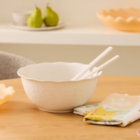 Catalina Ivory Bamboo Salad Bowl
