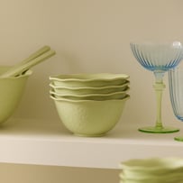 Catalina Lemongrass Bamboo Dinner Bowl Set of 4
