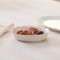 Fleur Coconut Oval Serving Dish