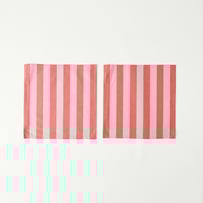 Ava Red & Pink Stripe Napkins Pack of 2