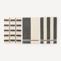 Australian Cotton Liquorice Stripe Tea Towel Pack of 3