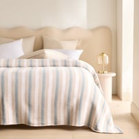 European Collection Cool Stripe Muslin Blanket