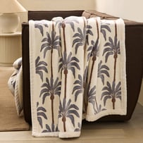 Coconut Palm Sherpa Throw