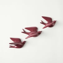 Flying Swallow Cherry Birds Set of 3