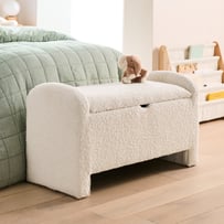 White Boucle Blanket Box