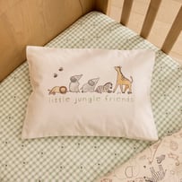 Little Jungle Friends Text Cot Pillowcase