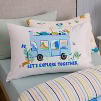 Let's Explore Together Text Pillowcase
