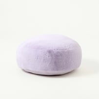 Recycled Faux Fur Lilac Floor Cushion