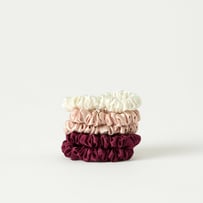 Pure Silk Berry & Pink Hair Ties Pack of 5