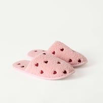 Sherpa Slipper Pink Heart