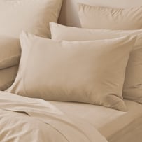 Stonewashed Cotton Sand Pillowcase