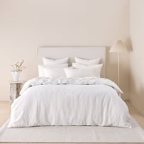 Vintage Washed Linen White Quilt Cover Separates