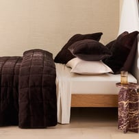Porter Faux Chocolate Fur Coverlet Separates