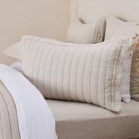 Vintage Washed Linen Linen Quilted Pillowcases