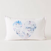 Map Of My Heart White Text Pillowcase
