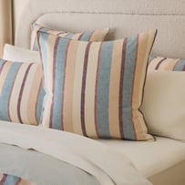 Linen Cotton Nordic Blue Harbour Stripe Pillowcases