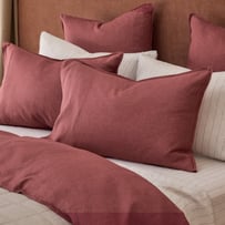 Vintage Washed Linen Redwood Pillowcases