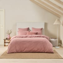 Ultra Soft Jersey Rose & Cedar Stripe Quilt Cover Separates
