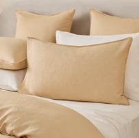 Vintage Washed Linen Biscotti Pillowcase