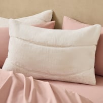 Farrah Off White Faux Fur Pillowcases
