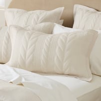 Beck Oat Marle Quilted Jersey Pillowcases