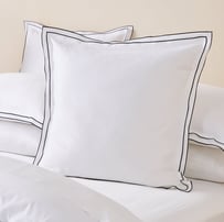Egyptian Cotton White & Black Split Border Pillowcases 