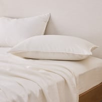 Vintage Washed Linen Coconut Sheet Separates