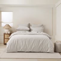 Stonewashed Cotton Moon Grey Quilt Cover Separates