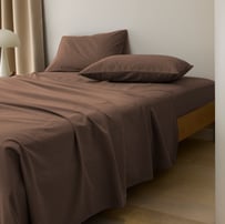 Stonewashed Cotton Chocolate Sheet Separates