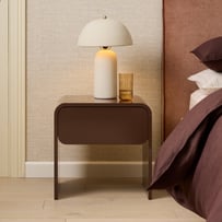 Miro High Gloss Chocolate Bedside Table
