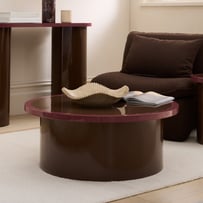 Clover High Gloss Chocolate & Plum Coffee Table