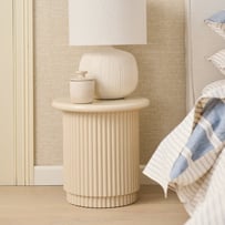 Harper High Gloss Oat Side Table