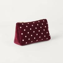 Burgundy Polka Dot Glam Bag