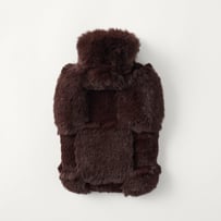Clea Chocolate Recycled Fur Hot Water Bottle 