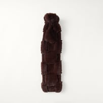 Clea Chocolate Recycled Fur Long Hot Water Bottle 