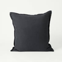 Belgian Charcoal Vintage Washed Linen Cushion