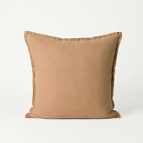 Belgian Hazelnut Vintage Washed Linen Cushion