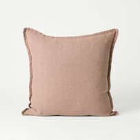 Belgian Vintage Washed Linen Mocha Cushion